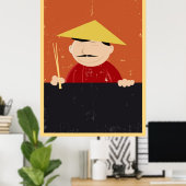 または中国のベトナム調理師とフードスティックのポスター ポスター (ホームオフィス)