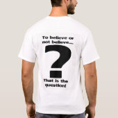 または信じないために信じて下さい Tシャツ (裏面)