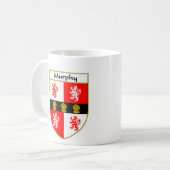 または家紋マーフィーの紋章付き外衣 コーヒーマグカップ (正面左)