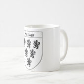 または家紋野蛮な紋章付き外衣 コーヒーマグカップ (正面右)