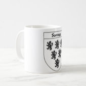 または家紋野蛮な紋章付き外衣 コーヒーマグカップ (正面左)