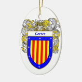 または家紋Cortezの紋章付き外衣 セラミックオーナメント (左)