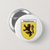 または家紋Matthewsの紋章付き外衣 缶バッジ (正面&裏面)