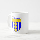 または家紋McCormickの紋章付き外衣 コーヒーマグカップ (正面左)