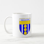 または家紋McCormickの紋章付き外衣 コーヒーマグカップ (左)