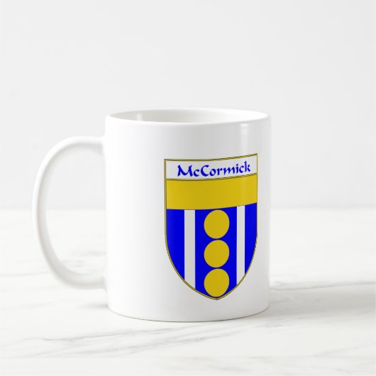 または家紋McCormickの紋章付き外衣 コーヒーマグカップ (左)