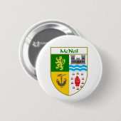または家紋McNeilの紋章付き外衣 缶バッジ (正面&裏面)