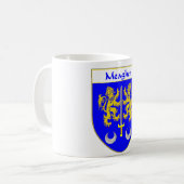 または家紋Meagherの紋章付き外衣 コーヒーマグカップ (正面左)