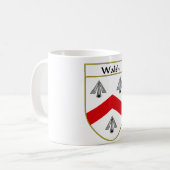 または家紋Walshの紋章付き外衣 コーヒーマグカップ (正面左)