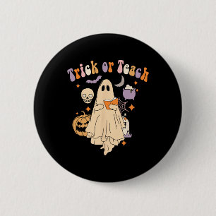 または教えGroovy先生ハロウィーンレトロフローラGho 缶バッジ