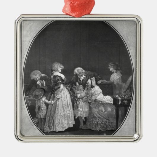 または祝う祖母花束 メタルオーナメント (正面)