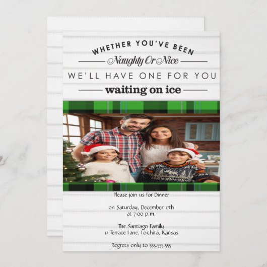または素敵いけななクリスマスパーティー 招待状 (正面/裏面)