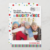 または素敵いけなな家族のクリスマスフォトカード シーズンカード (正面/裏面)