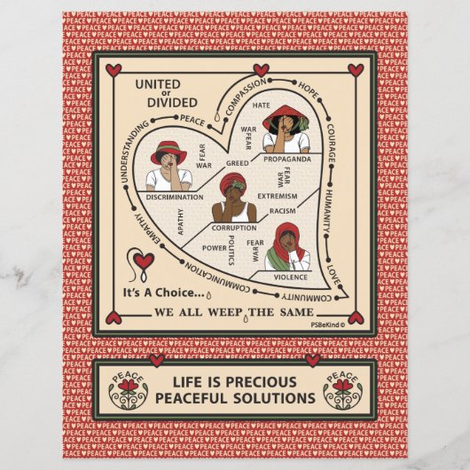 または統一された分割1_フラット紙シート8.5"x11" (正面)