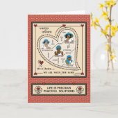 または統一された分割2_グリーティングカード カード (黄色い花)