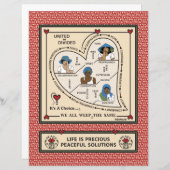 または統一された分割2_フラット紙シート8.5"x11" (正面/裏面)