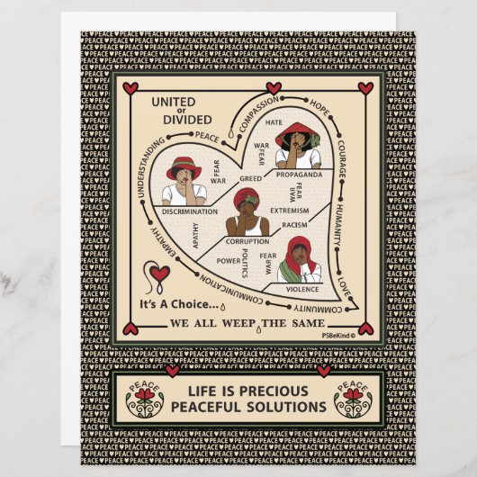 または統一されたDivided_a_Flat Sheet 8.5"x11" (正面/裏面)