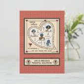 または統一されたDivided_b_Flatカード5"x7" 案内状 (スタンド正面)