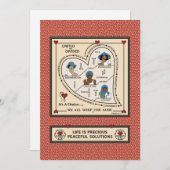 または統一されたDivided_b_Flatカード5"x7" 案内状 (正面/裏面)