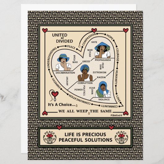 または統一されたDivided_b_Flat Sheet 8.5"x11" (正面/裏面)