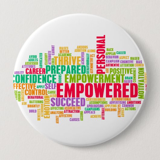 または自己の権限委譲概念として権限を与えられる 缶バッジ (正面)