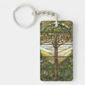またはTiffanyのステンドグラス窓生命の樹 キーホルダー (正面)