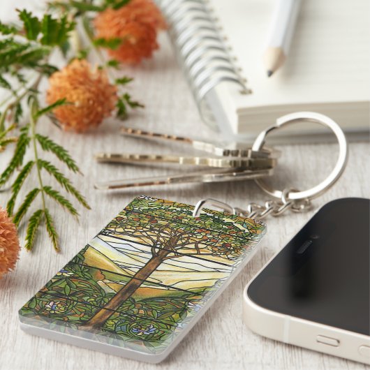 またはTiffanyのステンドグラス窓生命の樹 キーホルダー (正面右)