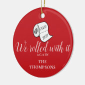 またもやおもしろいクリスマスプレゼント セラミックオーナメント (左)