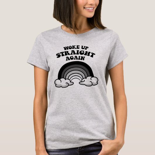 またストレートで起きた Tシャツ (正面)