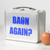 またバオン？青と黒の文字 メタルランチボックス (インサイチュ)