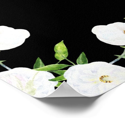 また会うまで 白い花の生命のお祝い ポスター (角)