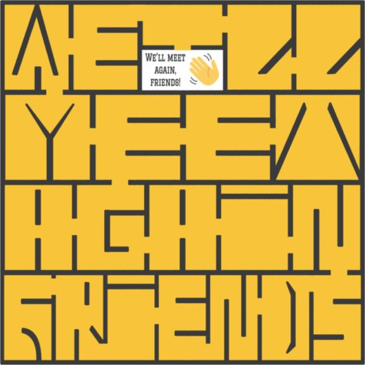 また会おう、お友達 シール (正面)