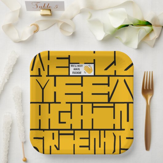 また会おう、お友達 ペーパープレート (ウェディング)