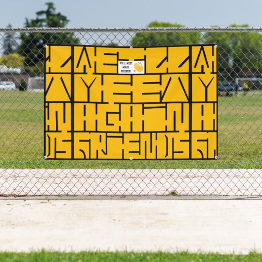 また会おう、お友達 横断幕 (インサイチュ)