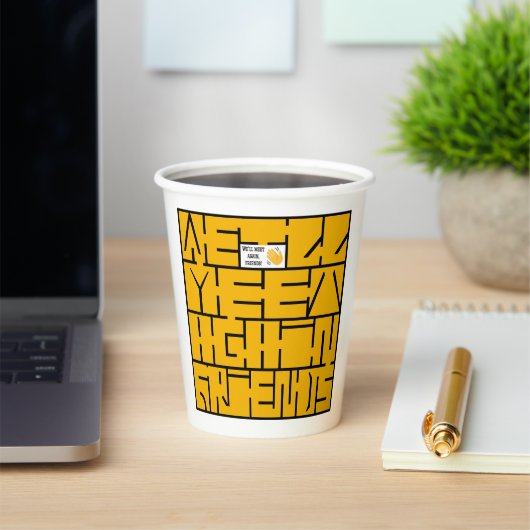 また会おう、お友達 紙コップ (インサイチュ)