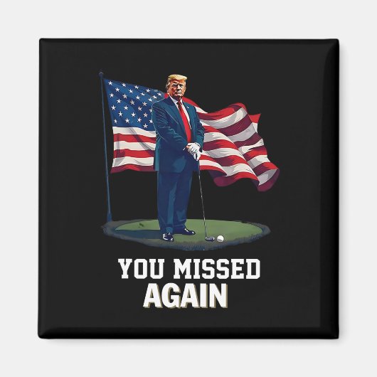 また外れたね トランプ 2025 アメリカ国旗 3 マグネット (正面)
