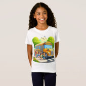 また学校へ行く女の子たち Tシャツ (正面フル)