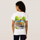 また学校へ行く女の子たち Tシャツ (裏面フル)