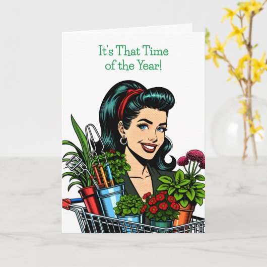 また年の時だ！園芸中毒 カード (黄色い花)