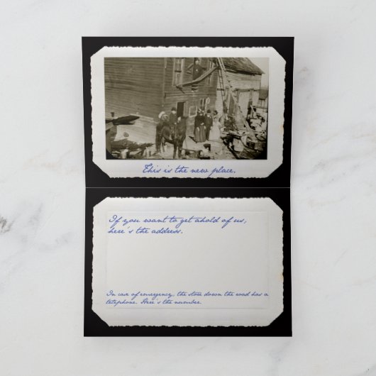 また引っ越し… 案内状 (内部)