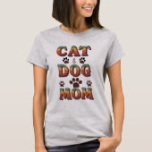 また猫と犬のママになった時のTシャツ Tシャツ (正面)