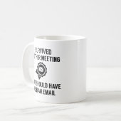 また生き延び会議がある コーヒーマグカップ (正面左)