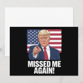また私を逃したね 2024年トランプ選挙 また私を逃したね 2024年トランプ選挙 招待状 (正面/裏面)
