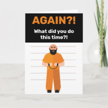 また逮捕？刑務所収容所内の恋しく思あいさつカード