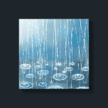 また雨の絵画日 キャンバスプリント<br><div class="desc">雨絵画が水たまりに降り注いだ。天気ウォッチャー、ストームチャサー、リフレッシュが必要な人に最適。</div>