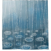 また雨の絵画日 シャワーカーテン (正面)
