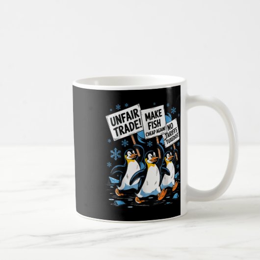 また魚を安くするペンギンおもしろいに抵抗する コーヒーマグカップ (右)