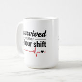 また12時間のシフトを乗り越えた 看護師用コーヒーマグ コーヒーマグカップ (正面左)