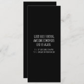 また、同僚が私たちのように嫌な思いをしてくれて、幸運に シーズンカード (正面/裏面)