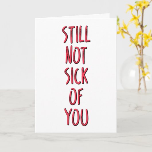 まだあなたのことが嫌いにならないよ、面白いバレンタインデー カード (黄色い花)